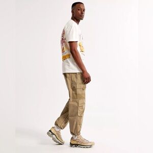 Abercrombie & Fitch Men's All-Day Baggy Utility Cargo Pants - Tan/Khaki - 31x30